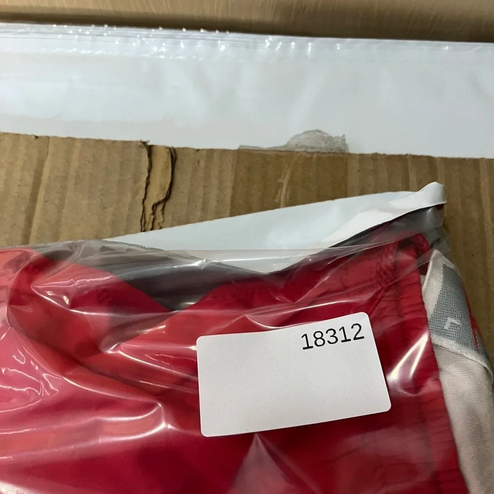 Nike Swim Trunks Mens Size L Red‎ Vintage Nylon Mesh Lined Drawstring